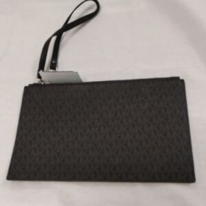 Michael Kors Monogram Black Wristlet